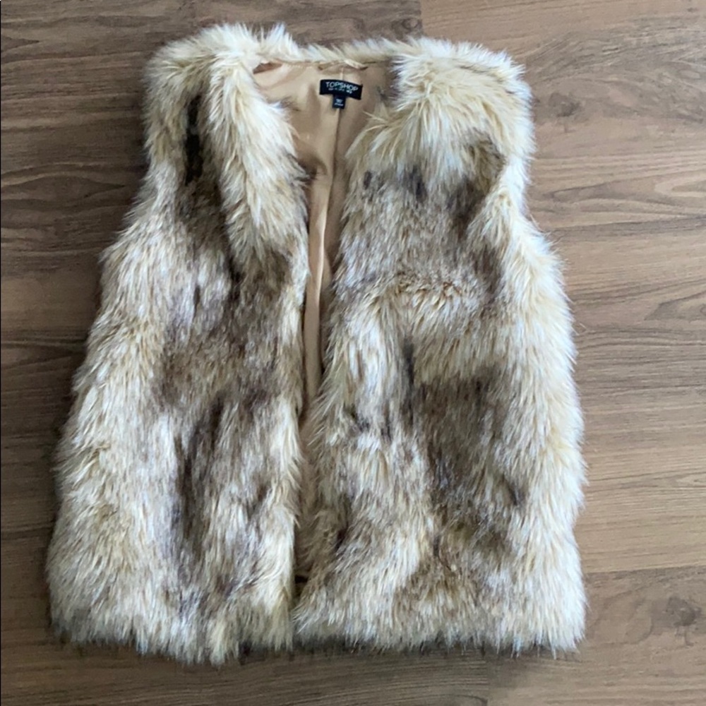 Faux fur vest